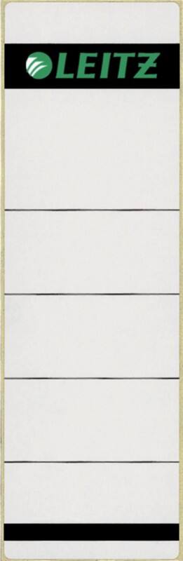 Étiquettes pour dos de classeur Leitz 61,5 mm Gris Clair 100 Unités