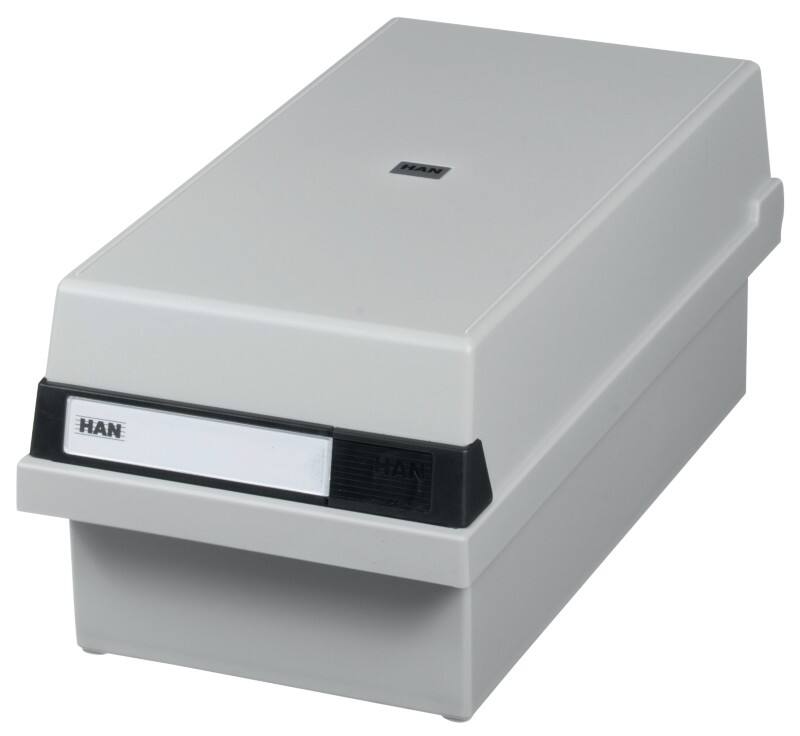 Boîtes à fiche HAN 956-11 Gris clair pour 1300 Cartes 17,7 x 36 x 14 cm