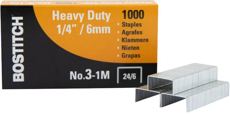 Agrafes Bostitch 24/6 NO.3-1M Métal Argenté 1000 Agrafes