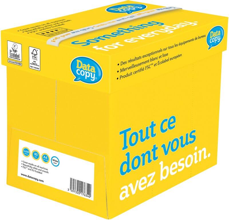 Papier imprimante Everyday A4 Data Copy Blanc 80 g/m² Lisse 2500 Feuilles