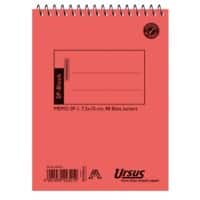 Cahier à spirales Ursus Orange Reliure supérieure Couverture pressboard Quadrillé 75 x 100 mm 48 Feuilles