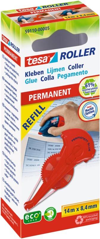 Recharge pour roller de colle tesa tesaroller permanent Rechargeable Permanente 0,84 cm 59110-00005-00 14 m