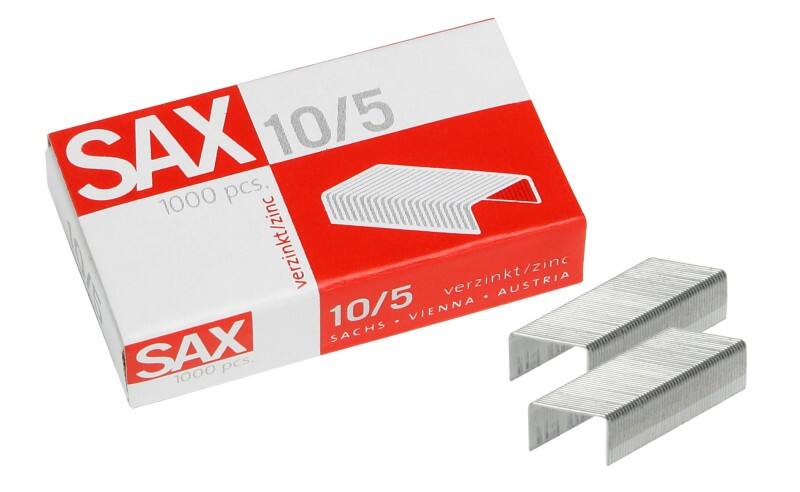 Agrafes SAX 10/5 1-105-00 Zinc Argenté 1000 Agrafes