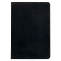 Cahier en tissu ciré Ursus Noir A6 Couverture rigide Quadrillé 48 feuilles