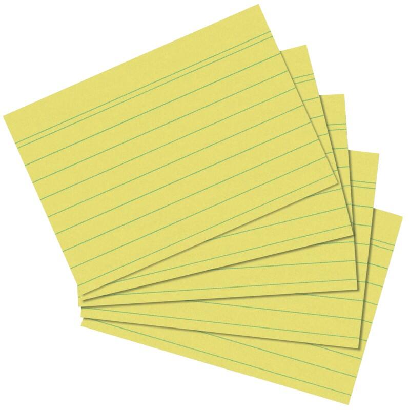Fiches index alphabétique herlitz Jaune 21 x 14,8 cm 100 Unités