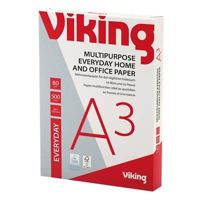Papier imprimante Viking Everyday A3 80 g/m² Lisse Blanc 500 Feuilles