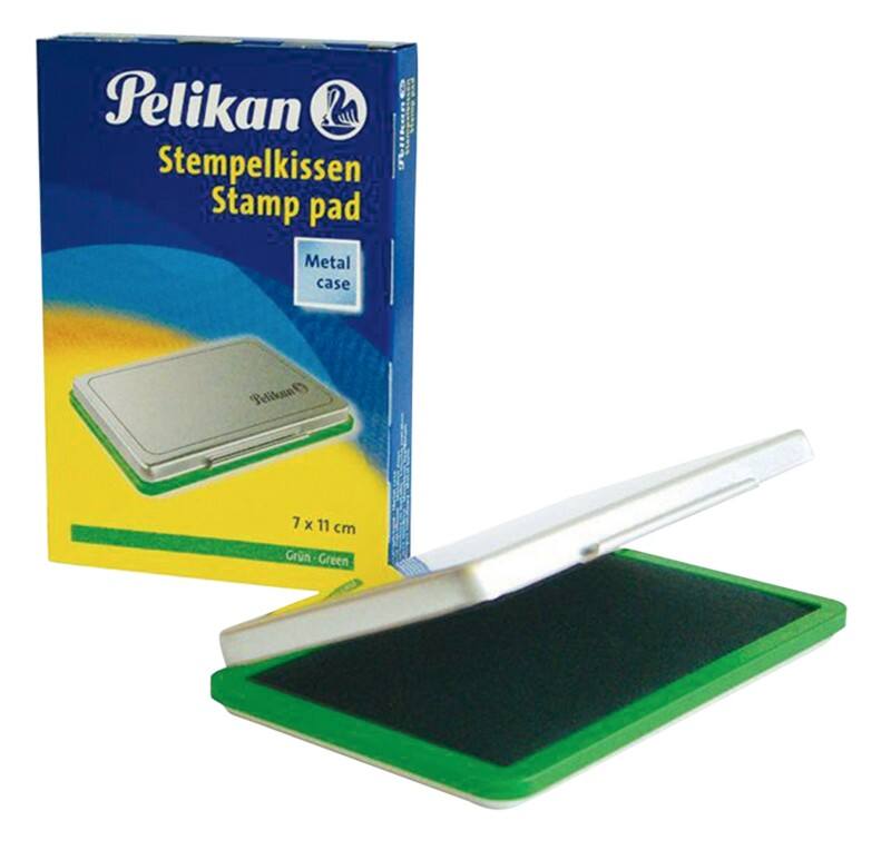 Coussin encreur Pelikan Tampons encreurs avec boîtier en métal Vert 7 x 7 x 11 cm pour