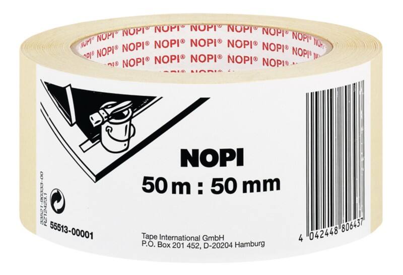 Ruban de papier crêpe Nopi NOPI Chamois 50 mm (L) x 50 m (L) Papier