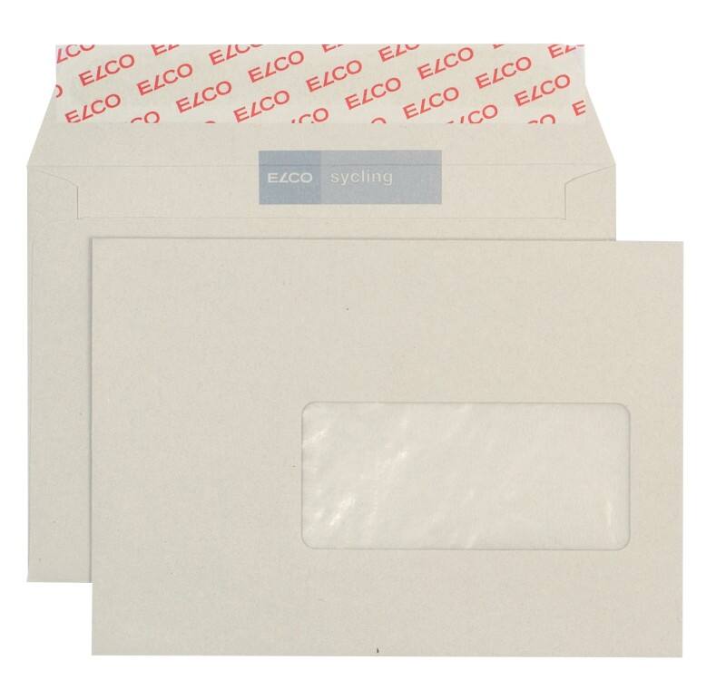 Enveloppes Elco Recycling Avec fenêtre C6 162 (l) x 114 (h) mm Bande adhésive Blanc 100 g/m² 500 Unités