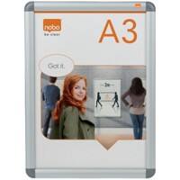 Cadre d’affichage Nobo Premium Plus Non Magnétique 33,9 (L)x46,3 (H) cm Aluminium Argenté  