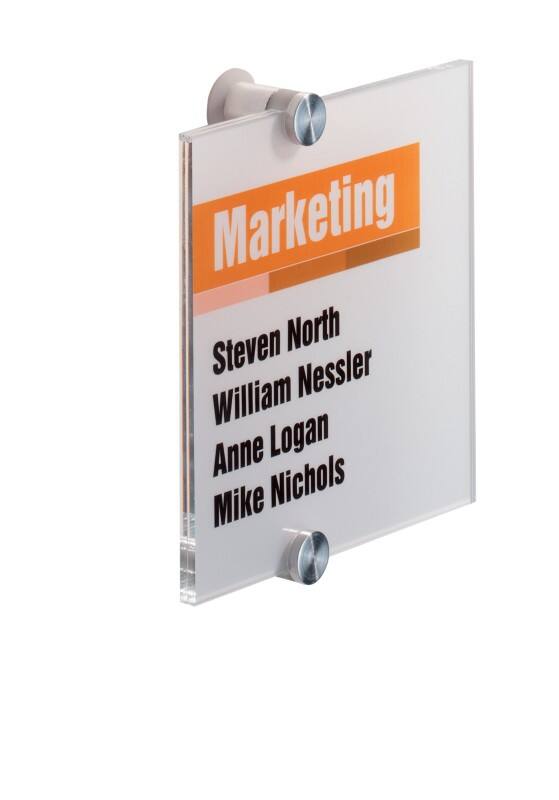 Plaque de porte DURABLE Crystal Sign À visser Acrylique 21 x 29,7 cm Crystal Sign