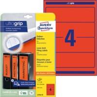 Étiquettes pour dos de classeurs Avery L4766-20 Rouge A4 61 mm 20 Feuilles de 4 Étiquettes