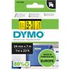 Ruban d’étiquettes Dymo D1 S0720980 / 53718 d’origine Autocollantes Noir sur jaune 24 mm x 7 m