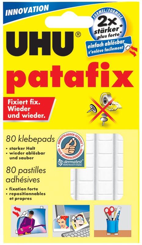 Pastilles adhésives UHU Patafix 80 Unités