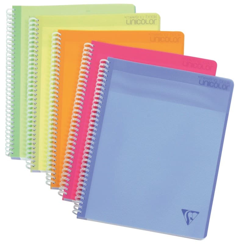 Cahier à spirales Clairefontaine Linicolour A4+ Ligné Reliure spirale PP (Polypropylène) Assortiment Perforé 160 Pages 80 Feuilles
