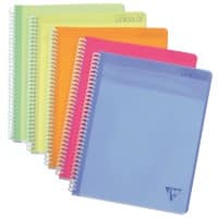 Cahier à spirales Clairefontaine Linicolor A4+ Assortiment Couverture poly Ligné 80 feuilles