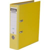Classeur à levier ELBA Large Rado Brilliant A4 80 mm Jaune 2 Anneaux 100022613 Plastique
