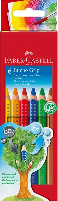 Crayons de couleur Faber-Castell Jumbo Grip Assortiment 6 Unités