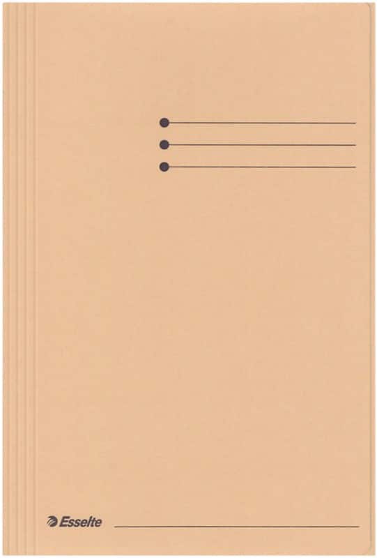 Farde à 3 rabats Esselte Manilla 1032304 foolscap chamois carton recyclé 250 feuilles 23,3 x 35 x 2 cm 50 unités