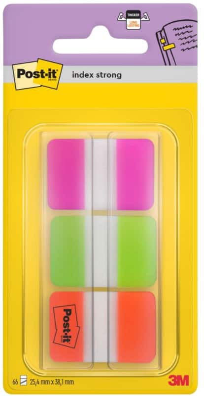 Index Post-it Strong 686-PGO Assortiment 22 x 3 unités