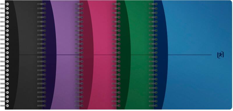 Cahier à spirales OXFORD Office Urban Mix A5 Ligné Reliure en spirale PP (Polypropylène) Assortiment  180 Pages 90 Feuilles