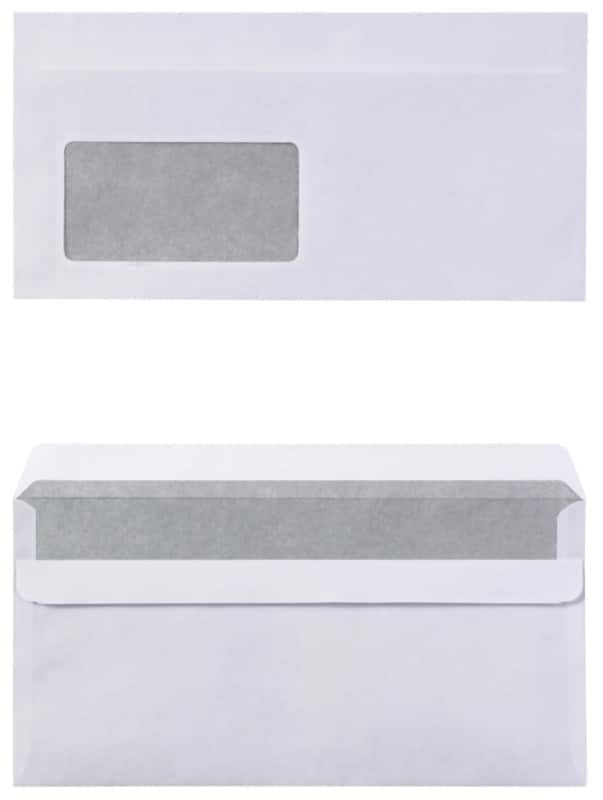 Enveloppes Viking DL 75 g/m² Avec fenêtre Autocollante Blanc 220 (l) x 110 (h) mm 1 000 Unités