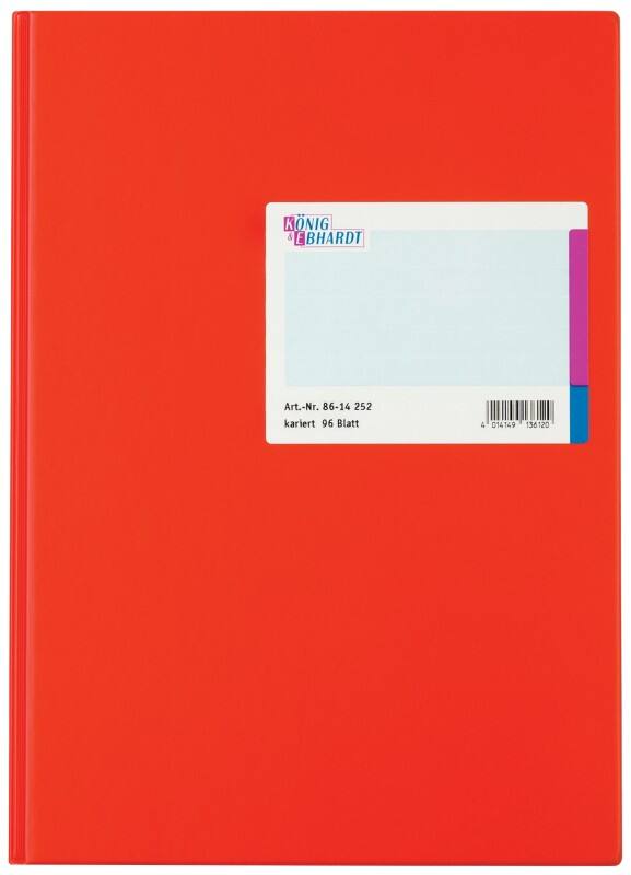 Livre de compte König & Ebhardt Quadrillé Rouge A4 21 x 29,7 cm 96 Feuilles