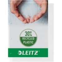 Pochette perforée Leitz A4 Relief Transparent 130 microns Polypropylène Ouverture au-dessus et à gauche 4 perforations 4784 100 Unités
