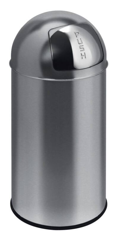 Poubelle push Vepa Bins 40 L Argenté Chrome