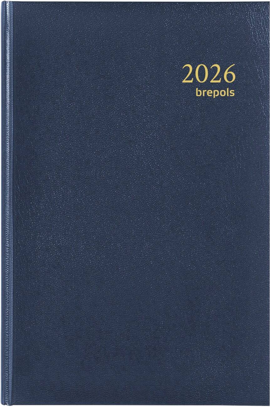 Agenda Brepols Saturnus Luxe Lima 2026 Spécial 1 Jour par page Allemand, Anglais, Français, Néerlandais Bleu 0,216,1256,06,6,0
