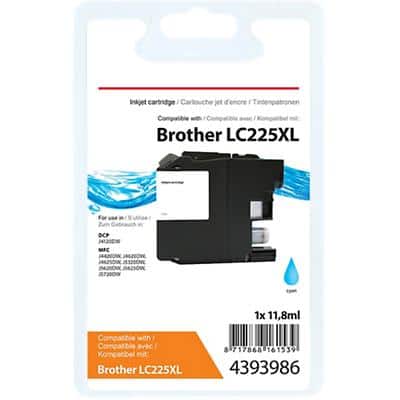 Cartouche jet d'encre Viking Compatible Brother LC225XL Cyan