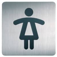 Pictogramme DURABLE WC femmes Adhésif Acier inoxydable 15 x 15 cm