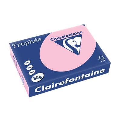 Papier couleur Trophée A4 Clairefontaine Magenta clair 80 g/m² Mat 500 Feuilles