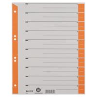 Intercalaires Leitz 1 à 10 A4 extra large Orange 10 intercalaires Carton 6 Perforations 1652 100 Unités