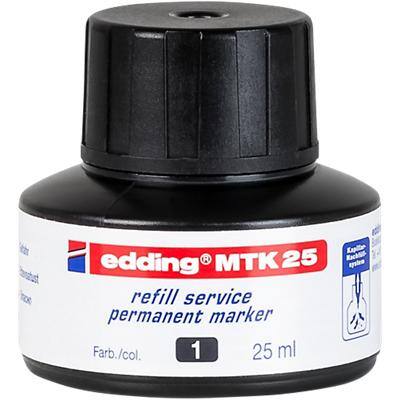 Recharge d'encre edding MTK25  Noir 25 ml