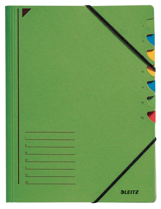 Trieur Leitz carton A4 Vert 7 Compartiments