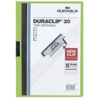 Farde à clip DURABLE Duraclip A4 Vert Polypropylène Dos : 3 mm