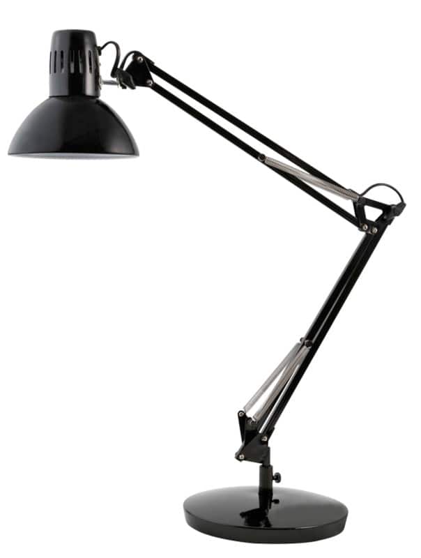Lampe de bureau Alba Architect Autoportant Fluorescent, LED Noir Principale 260 x 260 x 890 mm