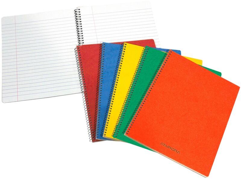 Cahier à spirales AURORA A4 Ligné Reliure en spirale Carton Assortiment  120 Pages