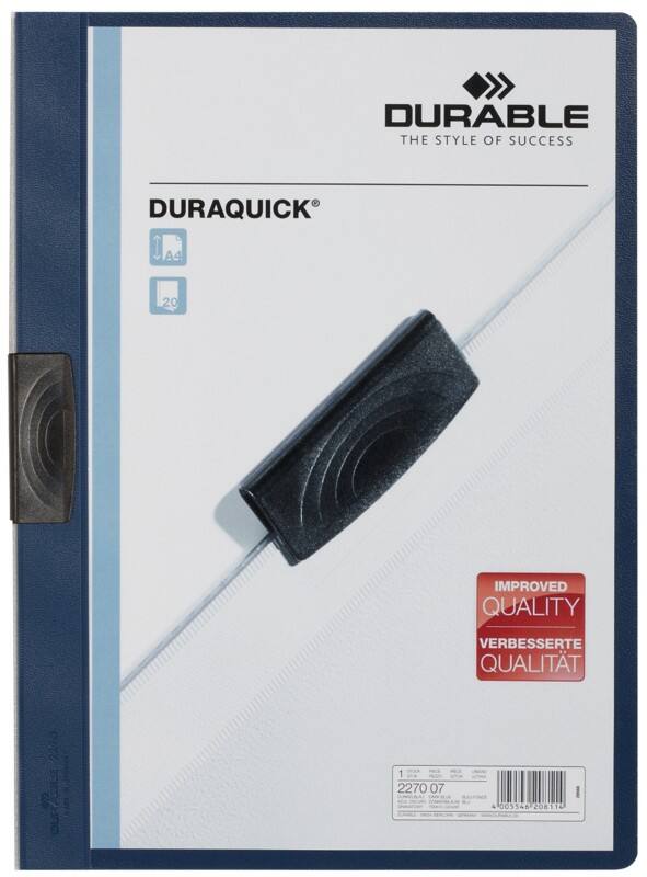 Farde à clip DURABLE 2270-07 A4 Bleu foncé Plastique