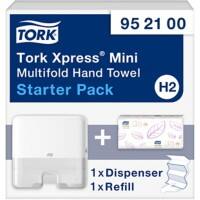 Distributeur d'essuie-mains Tork Xpress Mini 952100 H2 Plastique Verrouillable Manuel Blanc
