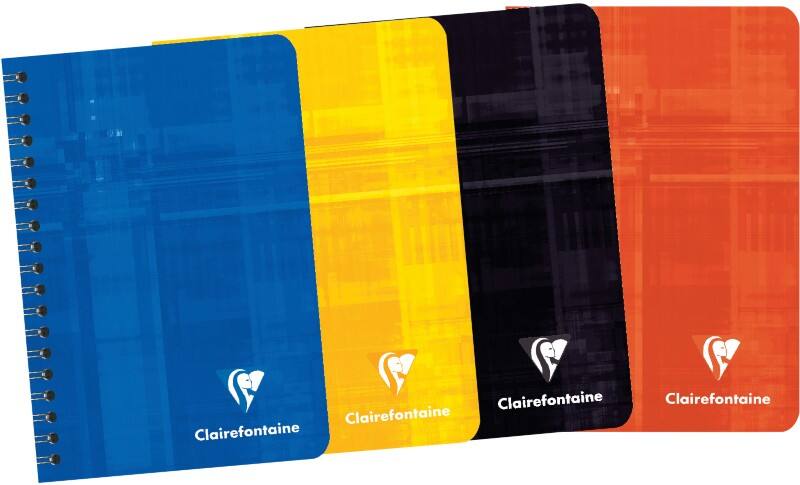 Cahier à spirales Clairefontaine A7+ Quadrillé Reliure en spirale Carton laminé Assortiment  100 Pages