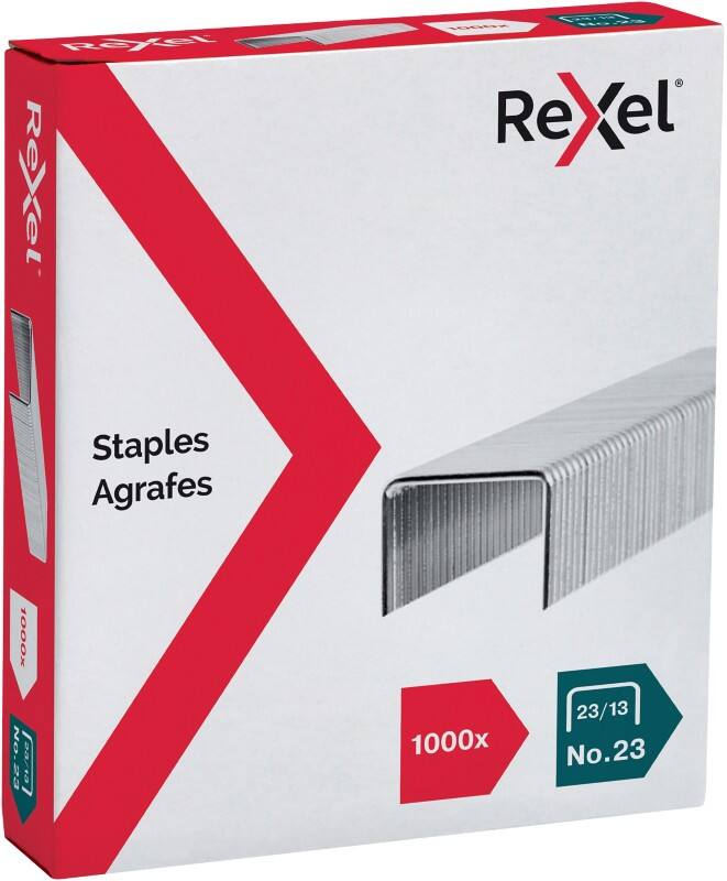 Agrafes Rexel No.23 23/13 2101053 Acier Argenté 1 000 Agrafes