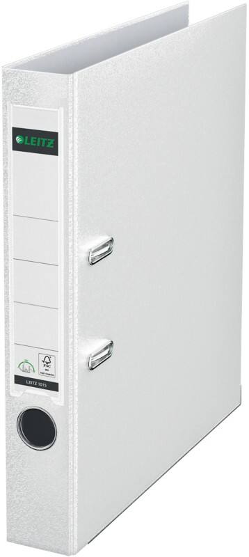 Classeur à levier Leitz Étroit 180° A4 52 mm Blanc 2 Anneaux 1015 Plastique Lisse Portrait