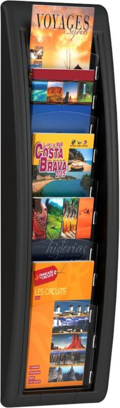 Présentoir Quick Fit DL Paperflow Montage mural Noir 4062,01 18 x 9,5 x 65 cm