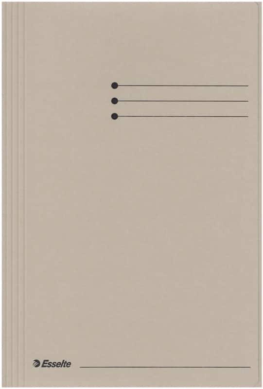 Farde à 3 rabats Esselte Manilla 1032307 foolscap gris carton recyclé 250 feuilles 23,3 x 35 x 2 cm 50 unités