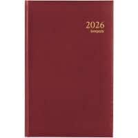 Agenda Brepols Saturnus Lima 2026 Spécial 1 Jour par page Allemand, Anglais, Français, Néerlandais Bordeaux 0,216,1256,04,6,0