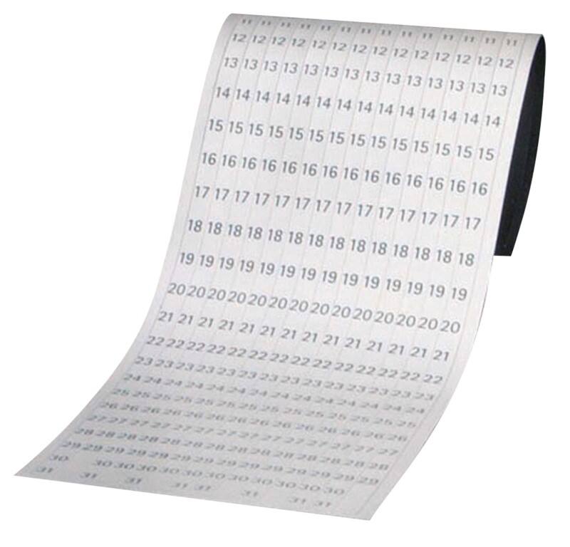 Bandes de date magnétiques Franken JK1203 Blanc 19.1 x 69.5 cm