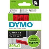 Ruban d'étiquettes DYMO D1 Authentique 45017 S0720570 Autocollantes Noir sur Rouge 12 mm x 7 m