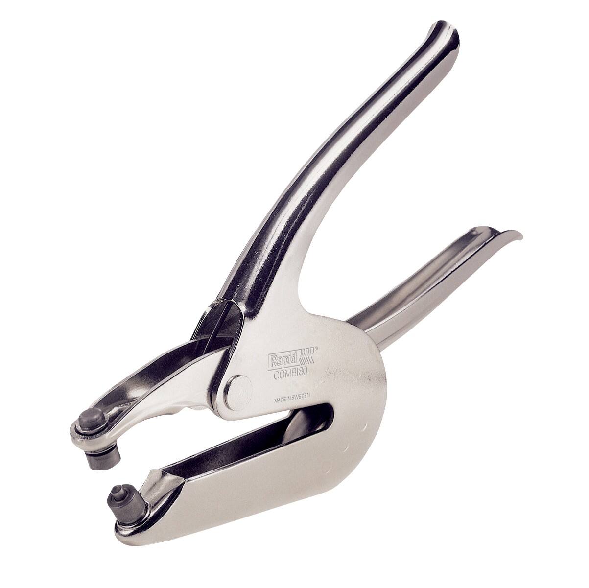 Pince à oeillets en métal Rapid Combi 80/300 10 feuilles Chromé